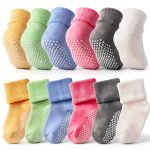 Baby Grip Socks Non Slip Cotton Toddler Socks 6 Pairs-0