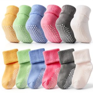 Baby Grip Socks Non Slip Cotton Toddler Socks 6 Pairs-0