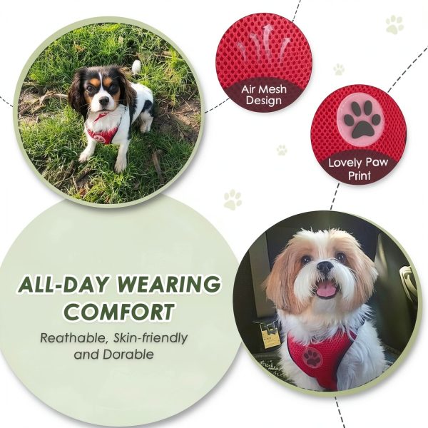 SlowTon Dog Car Harness Breathable Mesh Safety Seatbelt-1