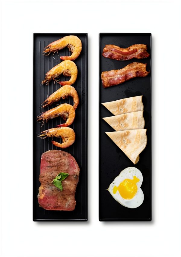 FOHERE Raclette Grill Reversible Plates Rotatable Family-3