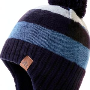 Baby Boys Acrylic Earflap Hat Winter Beanie with Pom Pom-0