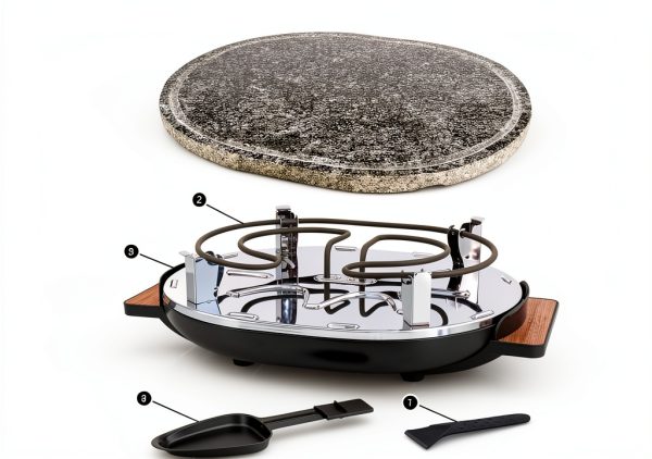 Swissmar Raclette Grill Granite Stone Variable Heat Control-4