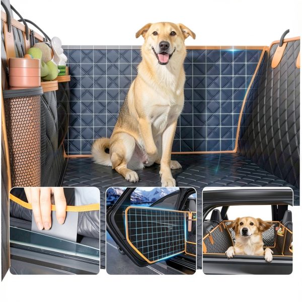 Twesync Hard Bottom Dog Car Seat Cover Waterproof Pet-4