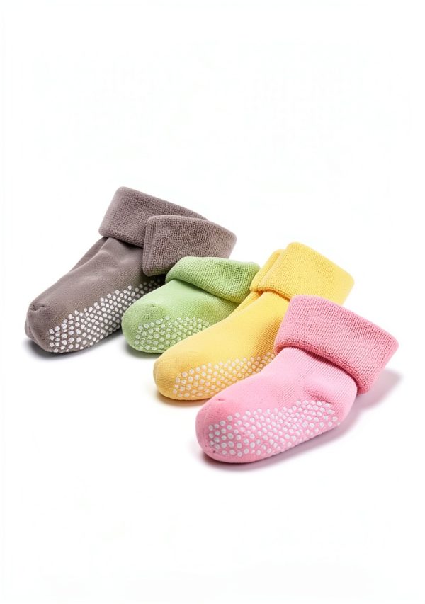 Baby Grip Socks Non Slip Cotton Toddler Socks 6 Pairs-4