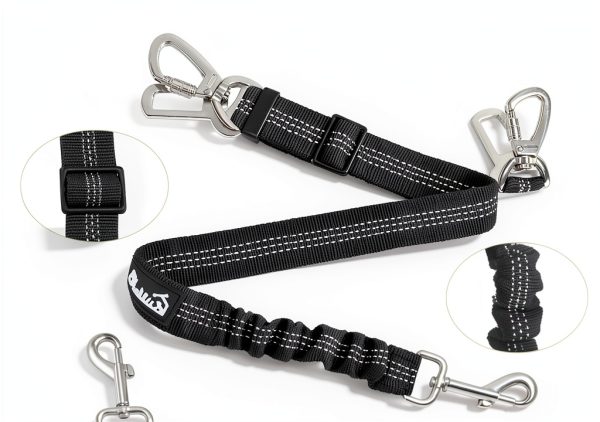 SlowTon Dog Car Harness Breathable Mesh Safety Seatbelt-2