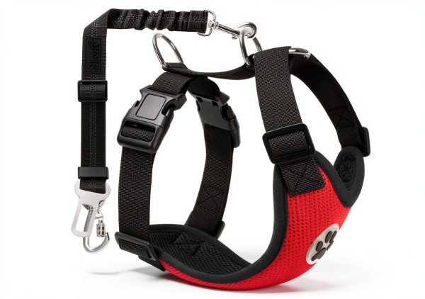 SlowTon Dog Car Harness Breathable Mesh Safety Seatbelt-0