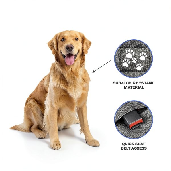 Yonktoo Dog Car Seat Cover Waterproof Universal Fit Black-2