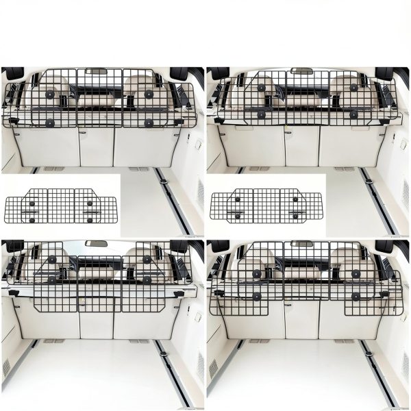 Gtongoko Dog Car Barrier Steel Adjustable Pet Safety Divider-4