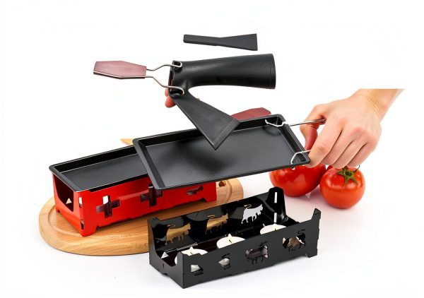 Portable Raclette Grill Yosoo Carbon Steel Red-3