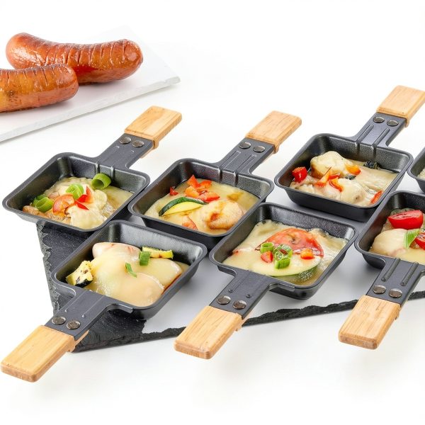 Raclette Grill COKLAI Wooden 3‑Tier Electric-4