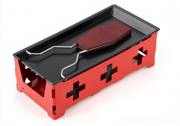 Portable Raclette Grill Yosoo Carbon Steel Red-1