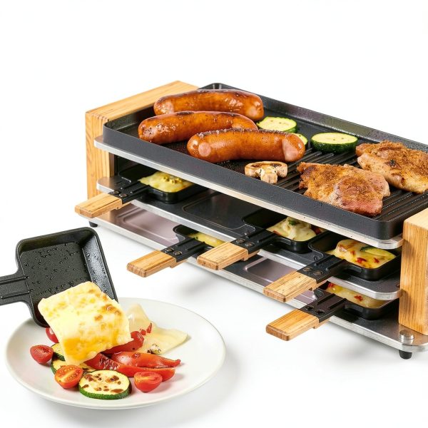 Raclette Grill COKLAI Wooden 3‑Tier Electric-5