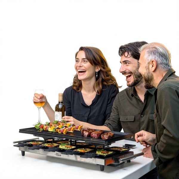 Artestia Electric Raclette Grill Stone 1500W Cast Aluminum-2