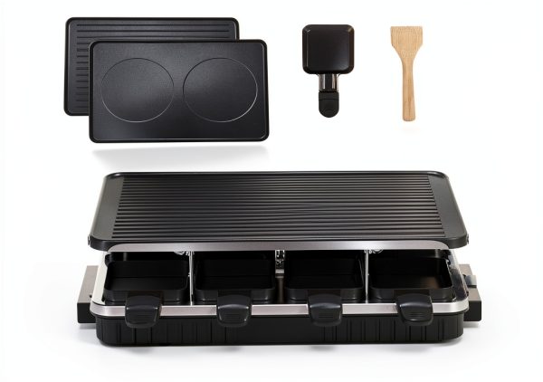 Electric Raclette Grill gzchaox Stainless Double-4