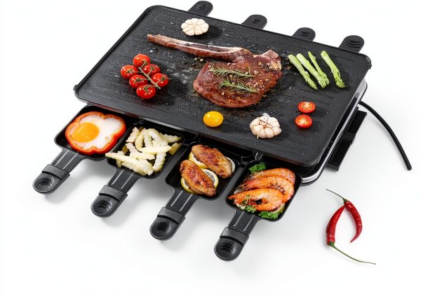 Electric Raclette Grill gzchaox Stainless Double-3