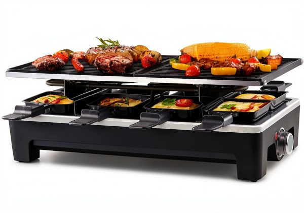 Techwood Stainless Steel Raclette Grill 1500W Modern Design-0