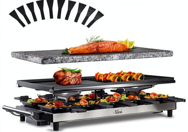 Artestia Electric Raclette Grill Stone 1500W Cast Aluminum-0