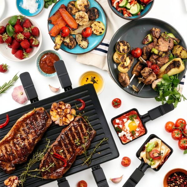 Techwood Raclette Grill Non Stick Stainless Steel-5