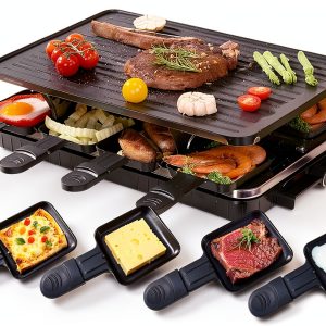 Electric Raclette Grill gzchaox Stainless Double-0