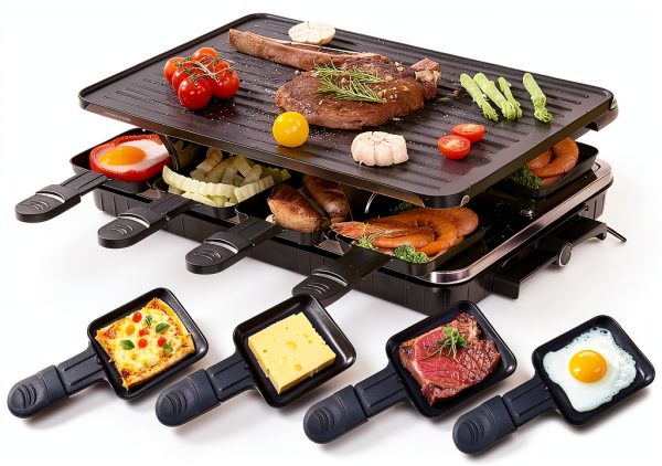 Electric Raclette Grill gzchaox Stainless Double-0