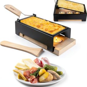 CucinaPro Raclette Grill 440 Black Stainless 1000W Non-Stick Melter-0