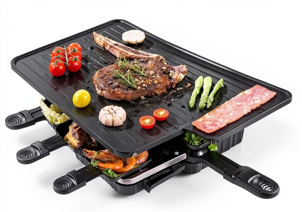 Electric Raclette Grill gzchaox Stainless Double-5
