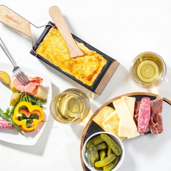 CucinaPro Raclette Grill 440 Black Stainless 1000W Non-Stick Melter-7