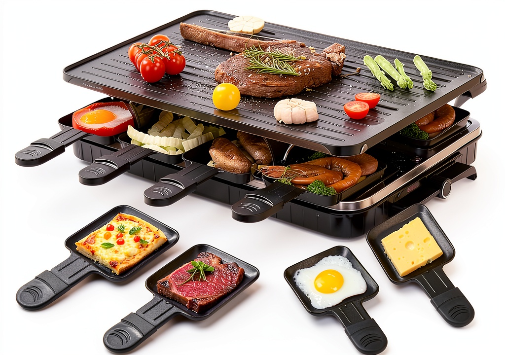 Ruiyang Electric Raclette Grill for 8 Persons