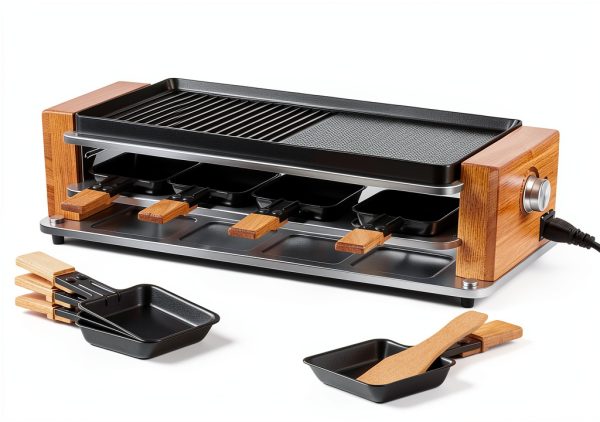 Raclette Grill Stainless Steel 19x8x5in Kitchen-6