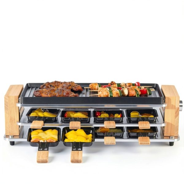 Raclette Grill Stainless Steel 19x8x5in Kitchen-5