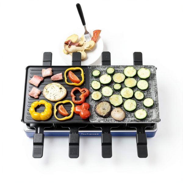 Techwood Raclette Grill Non Stick Stainless Steel-3