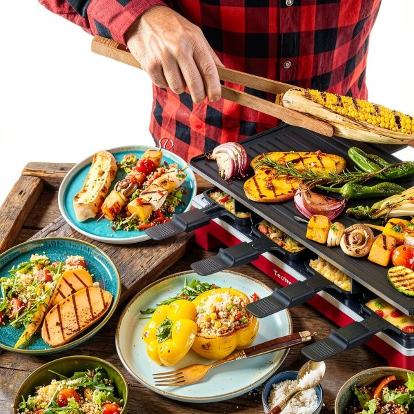 Techwood Raclette Grill Non Stick Stainless Steel-6
