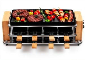 Raclette Grill Stainless Steel 19x8x5in Kitchen-0