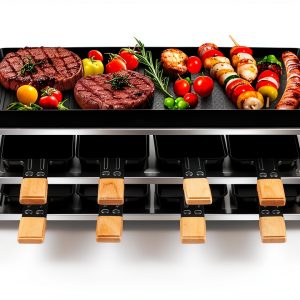 Raclette Grill Stainless Steel 19x8x5in Kitchen-0