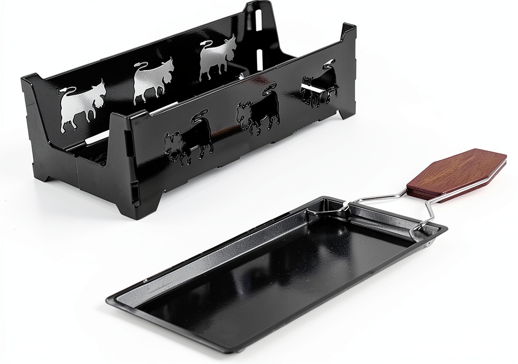 Yosoo Raclette Grill being used on a candle at a dinner table