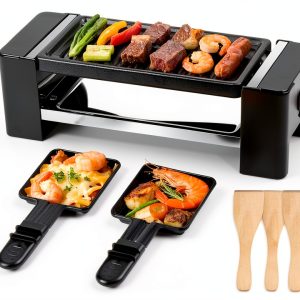 Electric Raclette Grill HengBO Black Steel-0