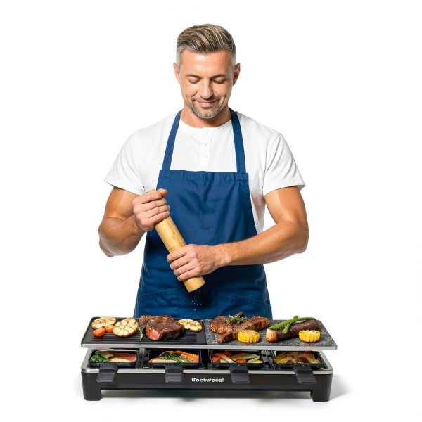 Techwood Raclette Grill Non Stick Stainless Steel-1