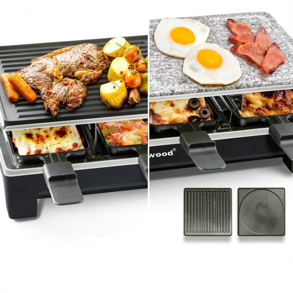 Techwood Raclette Grill Non Stick Stainless Steel-2
