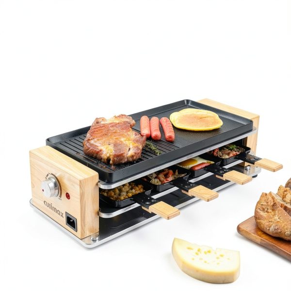 Raclette Grill Stainless Steel 19x8x5in Kitchen-3