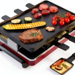 Swissmar Raclette Grill Classic Reversible Cast Iron Plate Red 16.5"-0