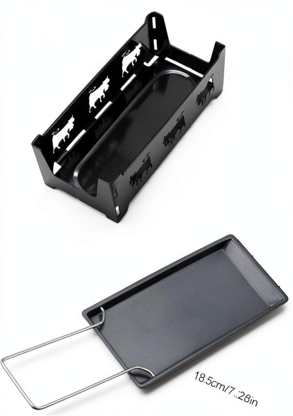 Together-life Raclette Grill Non‑Stick Carbon Steel Portable Black-6