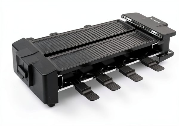 CUSIMAX Raclette Grill 1400W Rotatable Tabletop with 8 Mini Pans Black-6