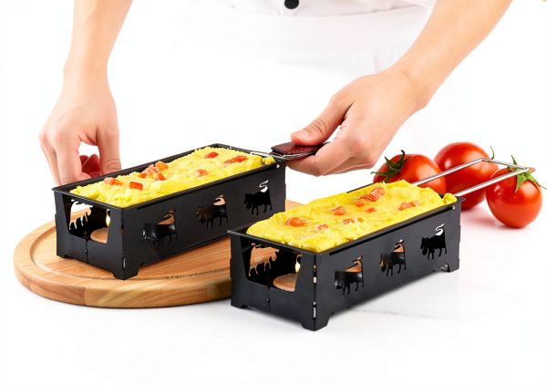 Together-life Raclette Grill Non‑Stick Carbon Steel Portable Black-2