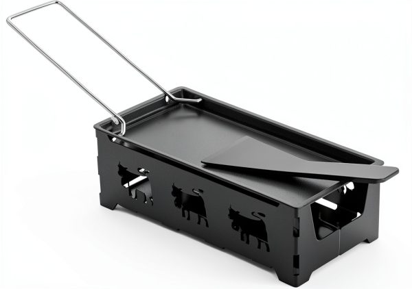 Together-life Raclette Grill Non‑Stick Carbon Steel Portable Black-7