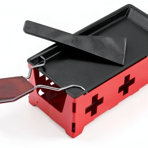Foldable Raclette Grill TOPINCN Carbon Steel Non‑Stick Red-0