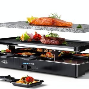 Raclette Grill Artestia 1700W Electric Cast Aluminum Nonstick Table AR-0