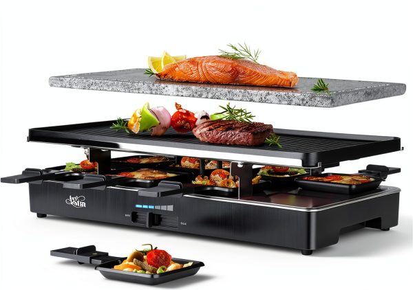 Raclette Grill Artestia 1700W Electric Cast Aluminum Nonstick Table AR-0