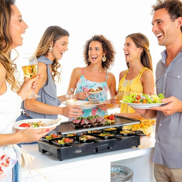 Raclette Grill Artestia 1700W Electric Cast Aluminum Nonstick Table AR-1