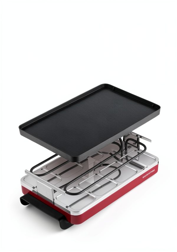 Swissmar Raclette Grill Classic Reversible Cast Iron Plate Red 16.5"-4