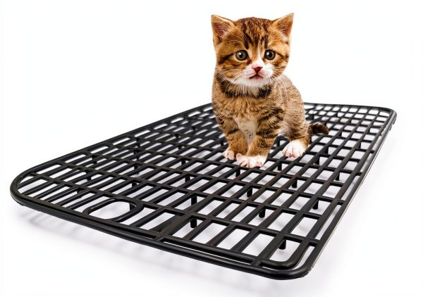 Plastic Mesh Tray for Dogs, Cats & Small Pets – Anti-Leak Crate Floor Grid, Cage Liner for Travel Carriers, Breathable Hygienic Base, Cut-to-Size PP Plastic (Small size15.7x9.4 in)-2